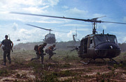 Vietnam War, Uh-1d Helicopters Airlift Photograph by Everett