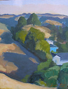 View of Walnut Creek hills from Trailhead Painting by Suzanne Giuriati Cerny