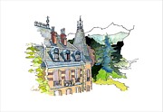 Villa 'Les Cytises', Barcelonnette,  Haute Provence Painting by Joan Cordell