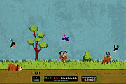 Vintage Nintendo NES Duck Hunt Game Scene Mixed Media by Design Turnpike Vintage Nintendo NES Duck Hunt Game Scene Mixed Media by Design Turnpike