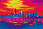 Vivid Skyline of New York City, United States Photograph by Anthony Murphy