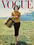 Vogue Magazine Cover Featuring Model Va Taylor Photograph by Karen Radkai