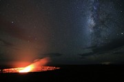 Volcano Under the Milky Way Photograph by M C Hood
