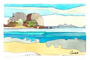 Vomo Island - Fiji Painting by Joan Cordell