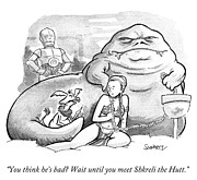 Wait until you meet Shkreli the Hutt Drawing by Benjamin Schwartz