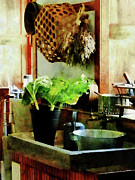 Washing Garden Greens Digital Art by Susan Savad Washing Garden Greens Digital Art by Susan Savad