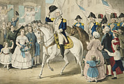 Washington entering New York on the evacuation of the city by the British on Nov 25th 1783 Painting by Currier and Ives