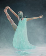 Water Ballerina Painting by Tone Aanderaa