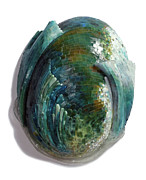 Water Ring II Glass Art by Mia Tavonatti