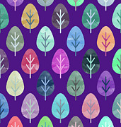 Watercolor Forest Pattern II Digital Art by Amir Faysal