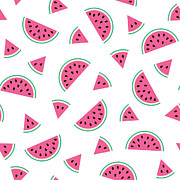 Watermelon pattern Drawing by Alina Krysko