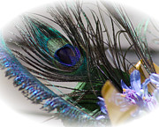 Wedding Peacock Feather Photograph by Karen Musick