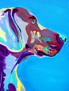 Weimaraner - Blue Painting by Dawg Painter