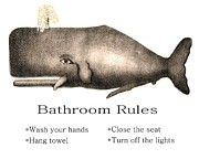 Whale Bathroom  Painting by Follow Themoonart