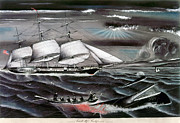 Whaling Off the Coast of California, c1860 Drawing by Granger Whaling Off the Coast of California, c1860 Drawing by Granger