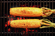 Whole Corn on grill Photograph by Johan Swanepoel
