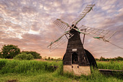 Wicken wind-pump at sunset ii Photograph by James Billings