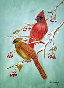 Winter Friends Painting by Sue Carmony