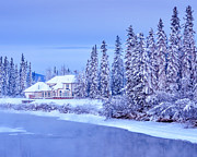 Winter Home on Alaska River  Photograph by Gary Whitton