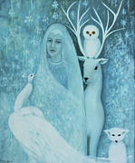 Winter Lady Painting by Tone Aanderaa