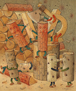 Wood Painting by Kestutis Kasparavicius