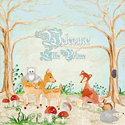 Woodland Fairy Tale - Welcome Little Prince Painting by Audrey Jeanne Roberts Woodland Fairy Tale - Welcome Little Prince Painting by Audrey Jeanne Roberts