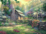 Woodland Oasis Painting by Chuck Pinson