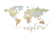 Explore World Map  Digital Art by Aga and Artur Szafranscy
