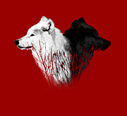 Yellowstone Wolves T-Shirt 2 Photograph by Max Waugh
