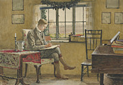 Yew tree farm Painting by Walter Crane