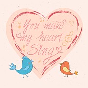 You Make My Heart Sing Painting by Little Bunny Sunshine