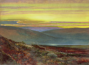 A Lake Landscape At Sunset Painting by John Atkinson Grimshaw