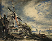A Mill Near Colchester. #1 Painting by John Constable