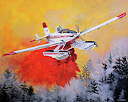 Air Tractor 802 Fire Boss #1 Painting by Karl Wagner