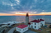 Beaver Tail Lighthouse  #1 Photograph by Veterans Aerial Media LLC