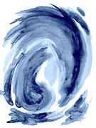 Blue Swirl I #1 Painting by L. Hewitt