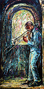 Bluesy Morning #1 Painting by Natasha Mylius