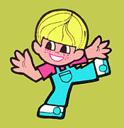 Boy dancing #1 Drawing by CSA Images Boy dancing #1 Drawing by CSA Images