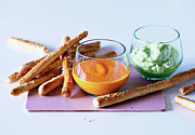 Breadsticks With Dipping Sauce #1 Digital Art by Line Klein