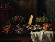Breakfast Piece With Oysters Painting by Alexandre Francois Desportes