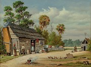 Cabin Painting by William Aiken Walker