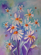 Dancing Daisies #1 Painting by Angie Livingstone