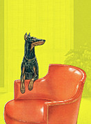 Doberman #1 Drawing by CSA Images Doberman #1 Drawing by CSA Images