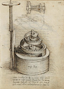 Folio f 45r. Codex Madrid I -Ms. 8937- 'Treaty of statics and mechanics', 192 folios with 384 pag... #1 Drawing by Album