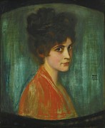 Frau Feez Painting by Franz Von Stuck Frau Feez Painting by Franz Von Stuck