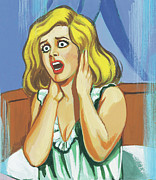 Frightened Woman #1 Drawing by CSA Images