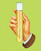 Hand Holding Test Tube #1 Drawing by CSA Images Hand Holding Test Tube #1 Drawing by CSA Images