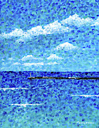 Hilo Bay Breakwater Painting by Diane Thornton