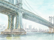 Iconic Watercolor Bridge Iv #1 Painting by Ethan Harper