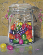 Jar Of Jellybeans #1 Painting by Marnie Bourque